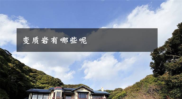 变质岩有哪些呢