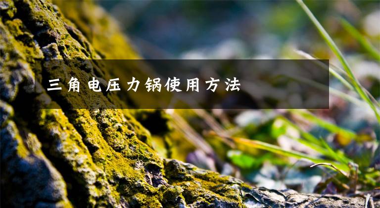 三角电压力锅使用方法