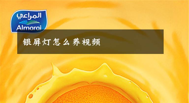 银屏灯怎么养视频