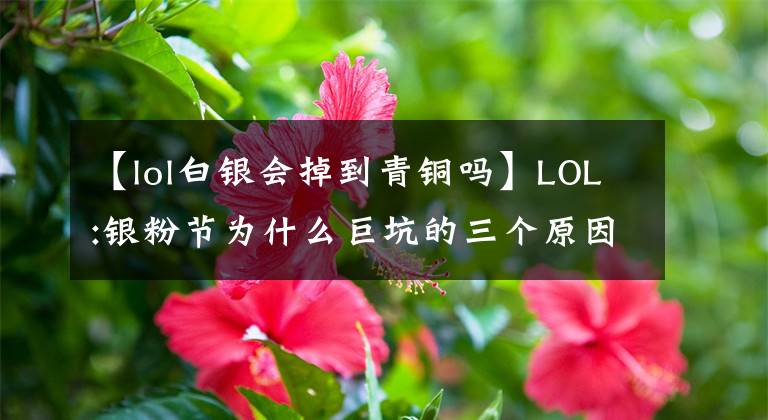 【lol白银会掉到青铜吗】LOL:银粉节为什么巨坑的三个原因，看完还不如从青铜5成为魔王。