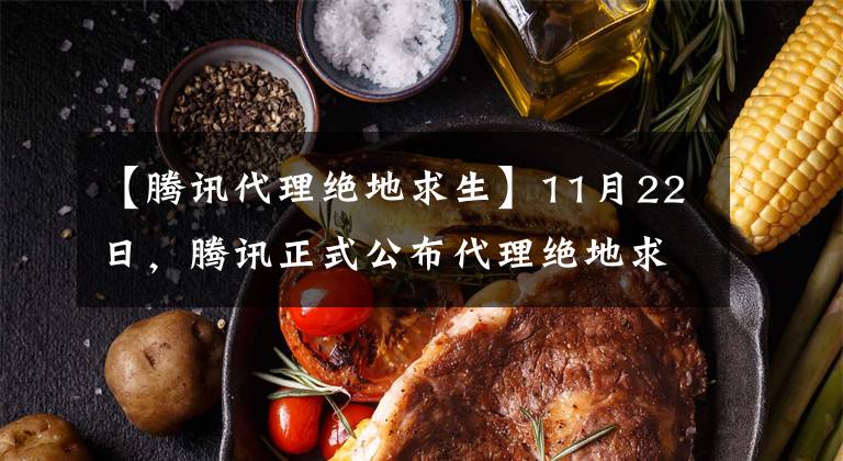【腾讯代理绝地求生】11月22日，腾讯正式公布代理绝地求生，网友：HART会员登陆98K！