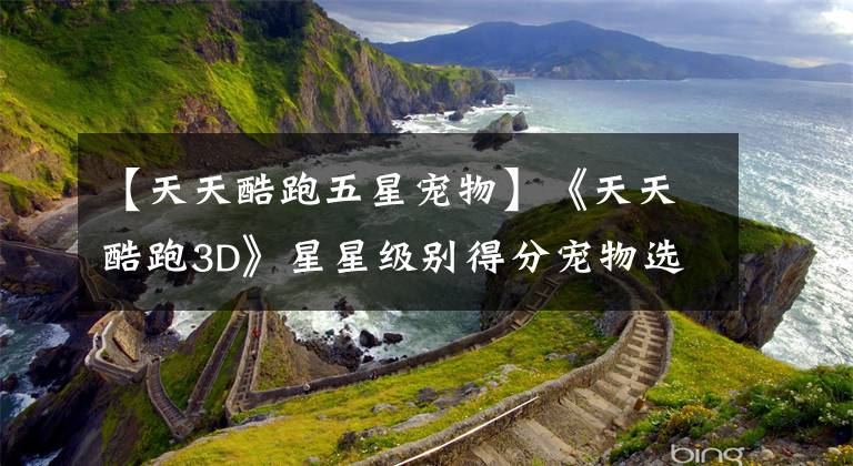 【天天酷跑五星宠物】《天天酷跑3D》星星级别得分宠物选择指南