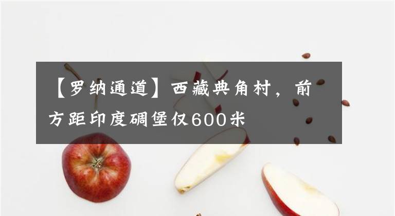 【罗纳通道】西藏典角村，前方距印度碉堡仅600米