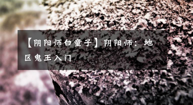 【阴阳师白童子】阴阳师：地区鬼王入门
