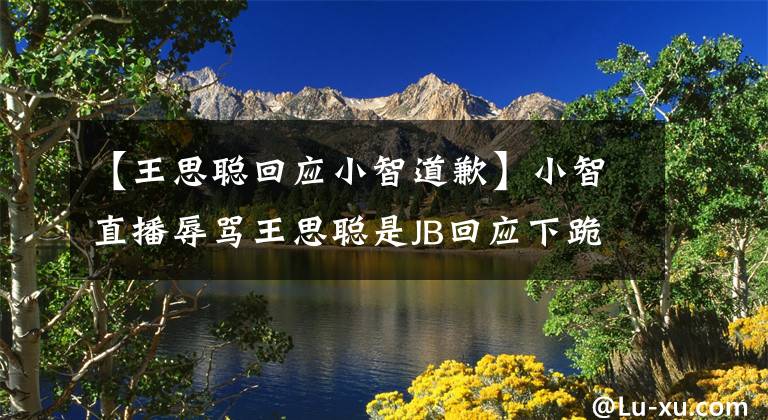 【王思聪回应小智道歉】小智直播辱骂王思聪是JB回应下跪事件，曝光了王思聪或小智的照片。