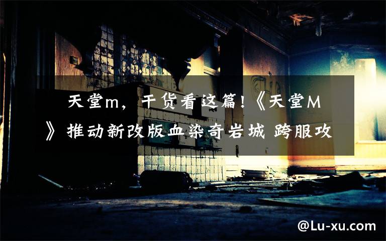  天堂m，干货看这篇!《天堂M》推动新改版血染奇岩城 跨服攻城战9/8开打