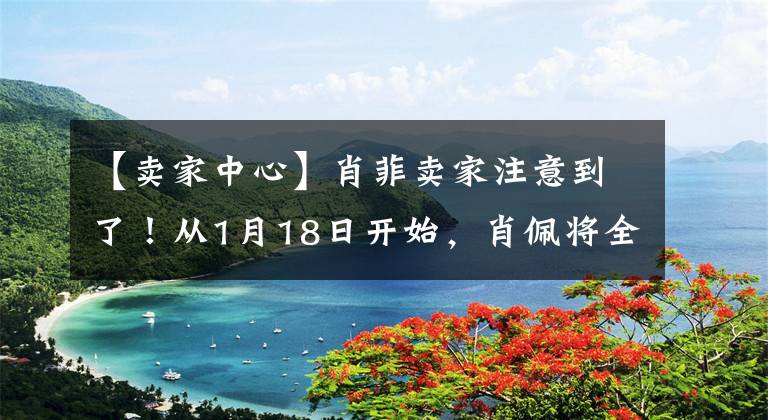 【卖家中心】肖菲卖家注意到了！从1月18日开始，肖佩将全面升级卖方中心