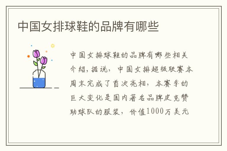 中国女排球鞋的品牌有哪些