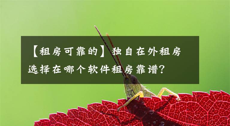 【租房可靠的】独自在外租房选择在哪个软件租房靠谱？