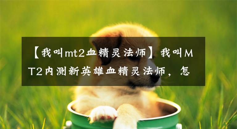 【我叫mt2血精灵法师】我叫MT2内测新英雄血精灵法师，怎么样血精灵法师得到路？
