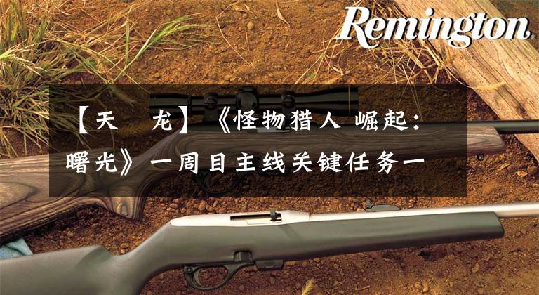 【天廻龙】《怪物猎人 崛起：曙光》一周目主线关键任务一览