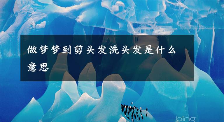 做梦梦到剪头发洗头发是什么意思