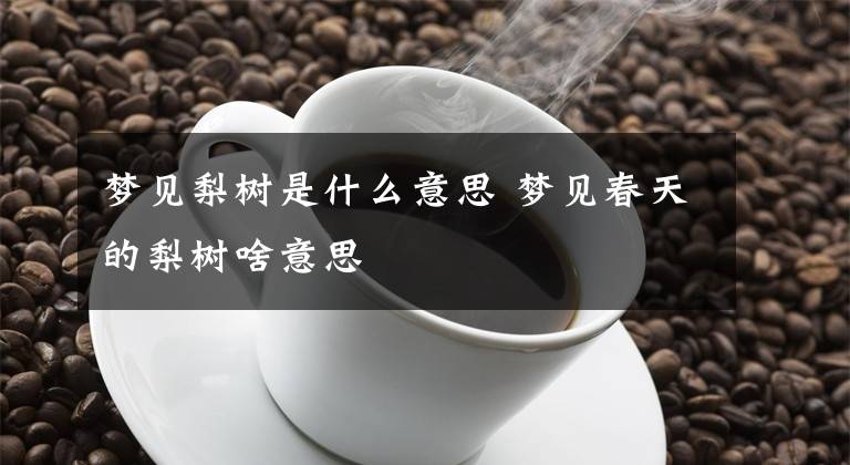 梦见梨树是什么意思 梦见春天的梨树啥意思