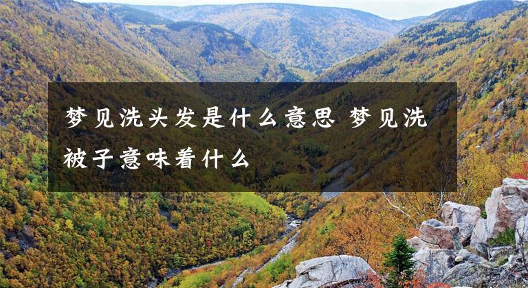 梦见洗头发是什么意思 梦见洗被子意味着什么