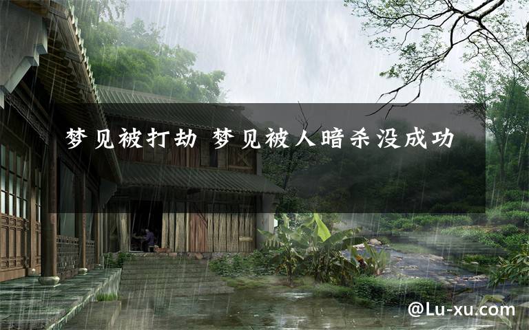 梦见被打劫 梦见被人暗杀没成功