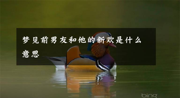 梦见前男友和他的新欢是什么意思