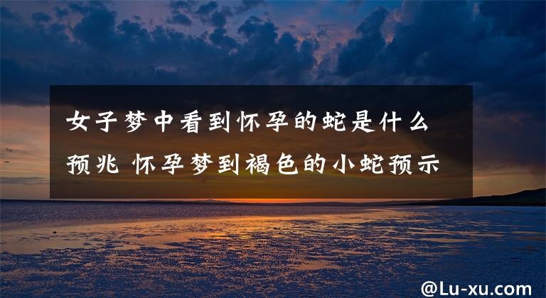 女子梦中看到怀孕的蛇是什么预兆 怀孕梦到褐色的小蛇预示着什么