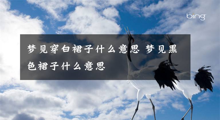 梦见穿白裙子什么意思 梦见黑色裙子什么意思