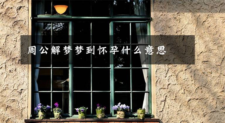 周公解梦梦到怀孕什么意思