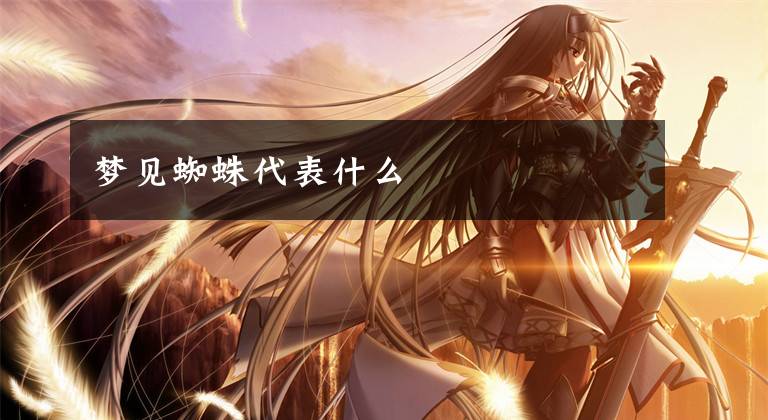 梦见蜘蛛代表什么