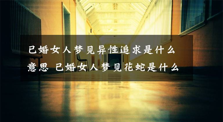 已婚女人梦见异性追求是什么意思 已婚女人梦见花蛇是什么预兆