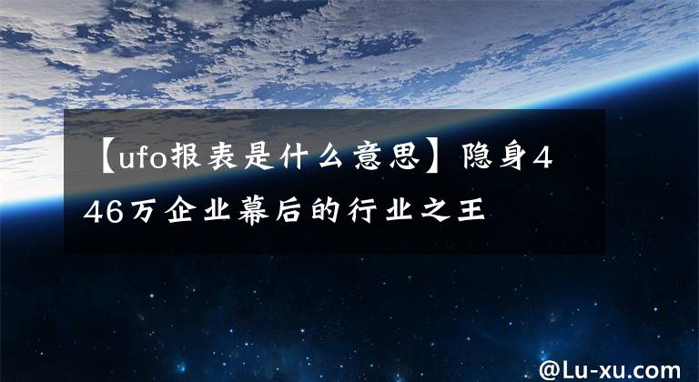 【ufo报表是什么意思】隐身446万企业幕后的行业之王