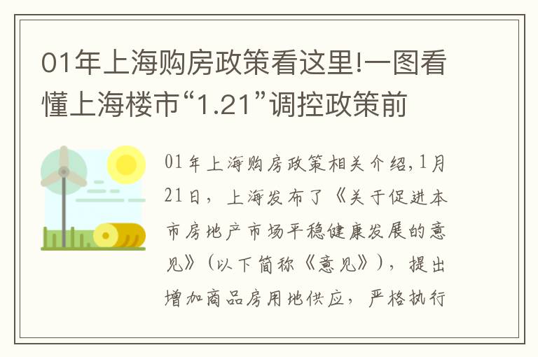 01年上海购房政策看这里!一图看懂上海楼市“1.21”调控政策前后对比