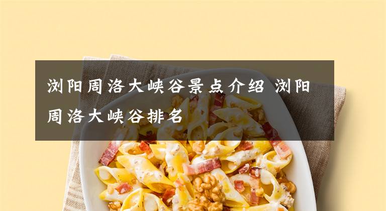 浏阳周洛大峡谷景点介绍 浏阳周洛大峡谷排名