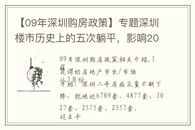 【09年深圳购房政策】专题深圳楼市历史上的五次躺平，影响2000万深圳人