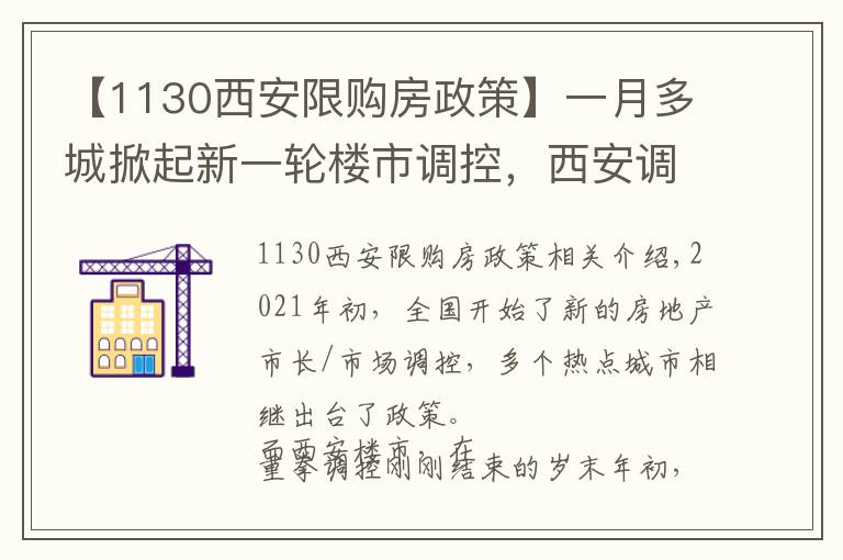 【1130西安限购房政策】一月多城掀起新一轮楼市调控，西安调控新政效果如何？