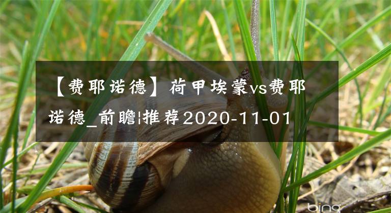【费耶诺德】荷甲埃蒙vs费耶诺德_前瞻|推荐2020-11-01