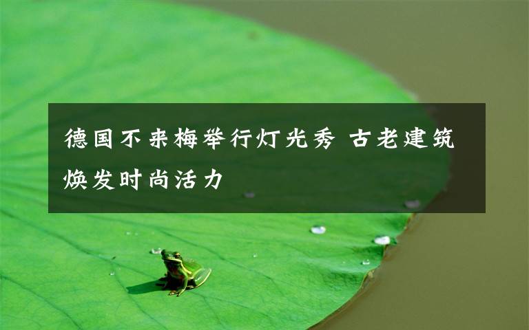 德国不来梅举行灯光秀 古老建筑焕发时尚活力