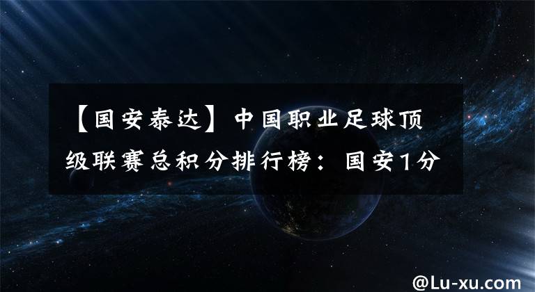 【国安泰达】中国职业足球顶级联赛总积分排行榜：国安1分力压鲁能位列榜首，恒大第六，中能第十