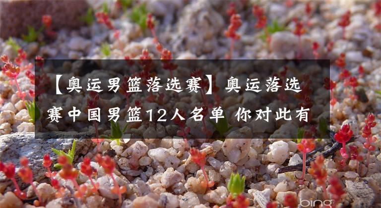 【奥运男篮落选赛】奥运落选赛中国男篮12人名单 你对此有什么想说？