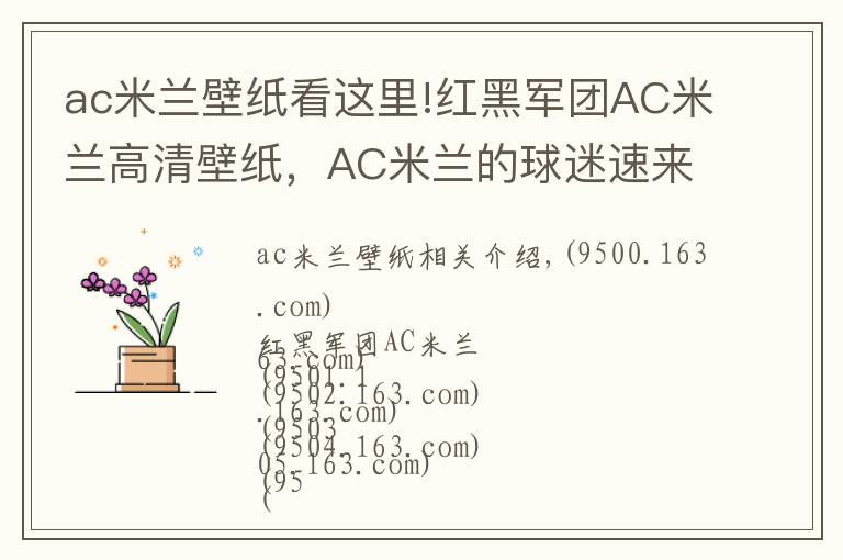 ac米兰壁纸看这里!红黑军团AC米兰高清壁纸，AC米兰的球迷速来领取！