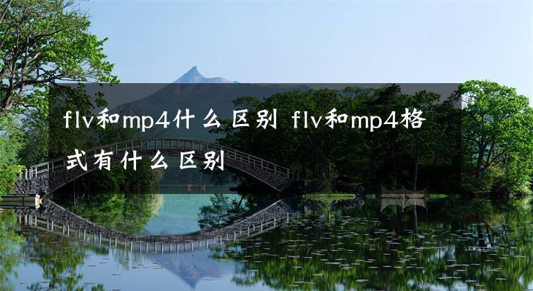 flv和mp4什么区别 flv和mp4格式有什么区别