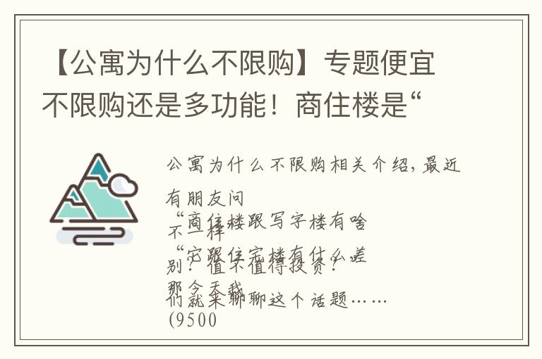 【公寓为什么不限购】专题便宜不限购还是多功能！商住楼是“大坑”还是“馅饼”？