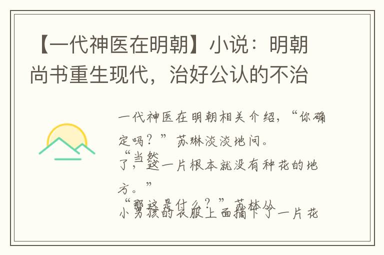 【一代神医在明朝】小说：明朝尚书重生现代，治好公认的不治之症，家属献上百万诊金