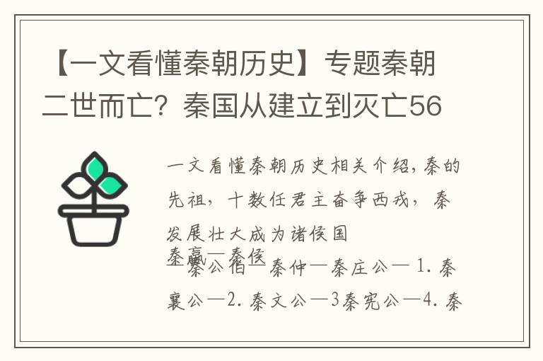 【一文看懂秦朝历史】专题秦朝二世而亡？秦国从建立到灭亡563年历史，一篇文章全懂了