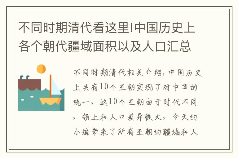 不同时期清代看这里!中国历史上各个朝代疆域面积以及人口汇总