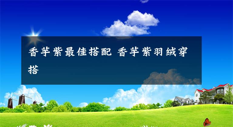 香芋紫最佳搭配 香芋紫羽绒穿搭