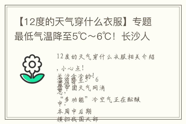 【12度的天气穿什么衣服】专题最低气温降至5℃～6℃！长沙人，“凶猛”寒潮来袭，多穿点，别冻着