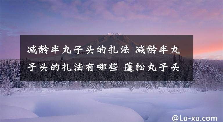 减龄半丸子头的扎法 减龄半丸子头的扎法有哪些 蓬松丸子头的各种扎法 图解