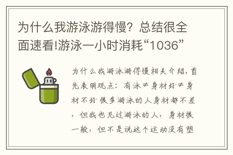 为什么我游泳游得慢？总结很全面速看!游泳一小时消耗“1036”大卡？可你去游泳馆，见到的人都是胖子！