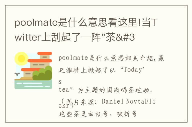 poolmate是什么意思看这里!当Twitter上刮起了一阵"茶"文化，这事儿可不太妙