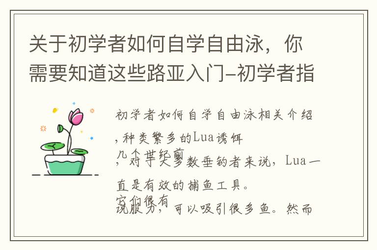 关于初学者如何自学自由泳，你需要知道这些路亚入门-初学者指南