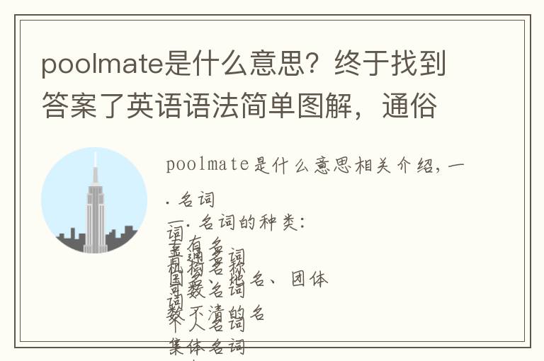poolmate是什么意思？终于找到答案了英语语法简单图解，通俗易懂！早点看到就好啦！