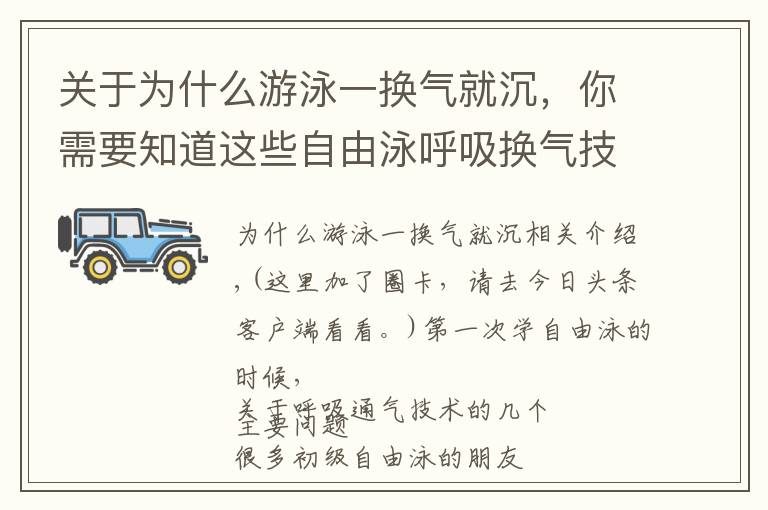 关于为什么游泳一换气就沉，你需要知道这些自由泳呼吸换气技巧的四个要素