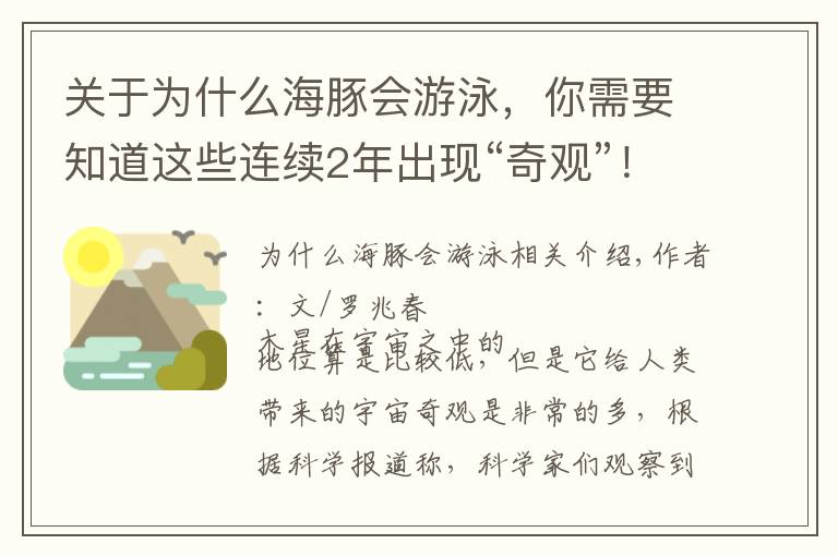 关于为什么海豚会游泳，你需要知道这些连续2年出现“奇观”！太空船发现一只海豚在木星上“游泳”