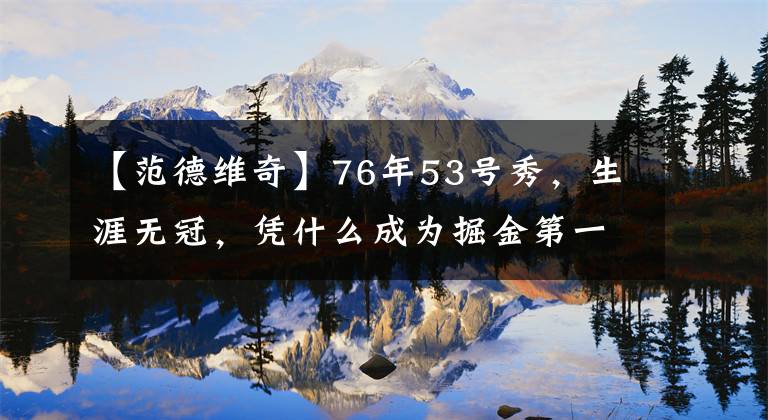 【范德维奇】76年53号秀，生涯无冠，凭什么成为掘金第一人？这一能力比肩马龙